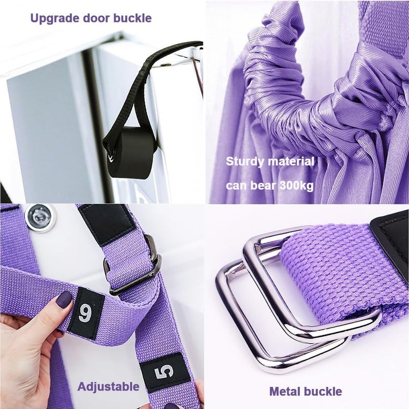 Elfzone Yoga Door Swing - Yoga Strap, Backbend Training Stretching Rope with Door Anchor, Flexibility Trainer Stretching Equipment Assist Stretch Strap for Fitness Gymnastics Dance Aerial Yoga Ballet - Image 4